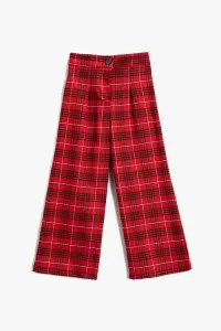 Koton Girl Red Plaid Jeans #4461264