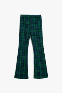 Koton Girls Green Plaid Jeans