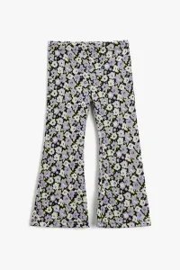 Koton Girls' Purple Patterned Pants #4461135