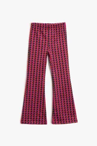 Koton Girls' Purple Patterned Pants #5242773