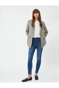 Koton Kontúrovacie džínsové nohavice s vysokým pásom Úzke nohy, Slim Fit - Carmen Jean