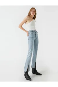 Koton džínsy s vysokým pásom so španielskou nohou - Victoria Slim Jean
