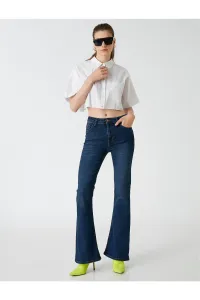 Koton džínsy so širokými nohami s vysokým pásom - Victoria Jeans