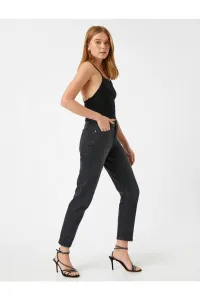 Koton High Waisted Jeans - Slim Straight Jeans