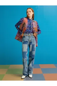 Koton Farebný blok džínsov s vysokým pásom - Baggy Jeans