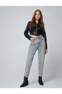 Koton džínsy s vysokým pásom mierne chudé nohy - Mama Jeans #7572432