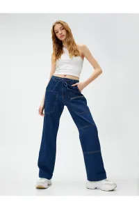Koton Cargo Jeans Straight Jean High Waist Straight Leg - Eve Jeans