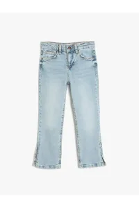 Koton Jeans with Slit Detailed Pockets, Cotton Cotton, Elastic Waist, Adjustable - Slim Jeans