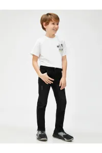 Koton Jeans Straight Leg Normal Waist - Straight Jeans with an Adjustable Elastic Waist
