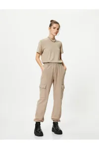 Koton Jogger Pants with Cargo Pocket and Lace Waist