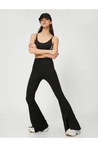 Koton Flared Leg Sports Tights with Slit #6455021