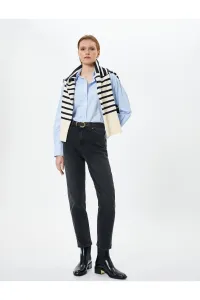 Koton Mom Jeans Stretchy Slim Fit Standard Waist Pocket Cotton - Mom Jeans