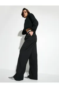 Koton Palazzo Trousers Wide Leg Waist Elastic Detailed