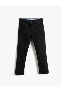 Koton Chino Pants with Pockets, Slim Fit, Cotton and Adjustable Elastic Waist