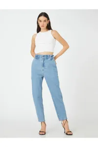 Koton Jeans Pants with Elastic Waist, Comfortable Cut, High Waist - Baggy Jeans