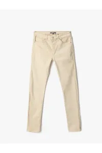 Koton Basic Gabardine Trousers 5 Pockets Button Detailed