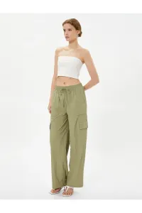 Koton Parachute Pants with Tie Waist and Pocket