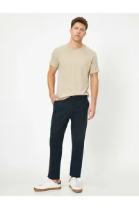 Koton Men's Straight Cut Woven Trousers