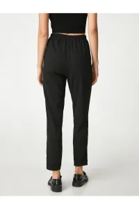 Koton Comfortable Trousers with Piping Detail, Elastic Waist, Pocket