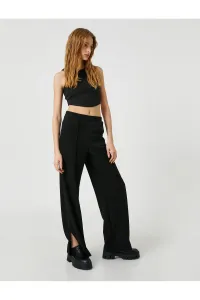 Koton Ribbed Trousers with Elastic Waist
