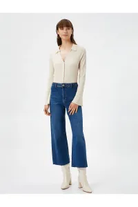Koton Krátke rozšírené džínsy s normálnym pásom - Sandra Jean #7795918