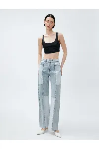Koton Džínsy s rovnými nohami Džínsy s vysokým pásom - Nora Jeans #5997328
