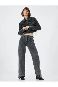 Koton Džínsy s rovnými nohavicami Bavlna so štandardným pásom s vreckom - Nora Jeans