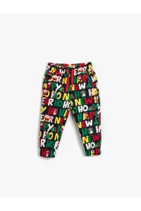 Koton Jogger Sweatpants Christmas Theme, Printed, Tie Waist with Pockets