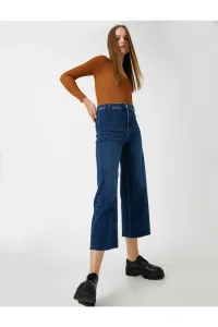 Koton Široké nohavice, džínsy s vysokým pásom