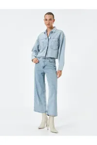 Koton Široké džínsy Extra široké krátke nohy vysoký pás - Bianca Jean #8687041