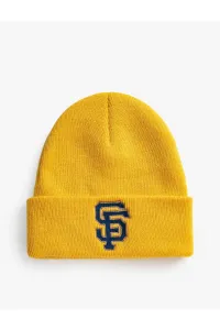 Koton Basic College Beanie with Embroidered Fold Detail