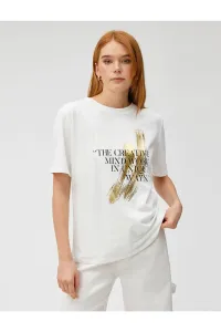 Koton 3sak50192ek Women's T-shirt Off White