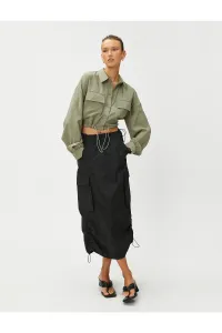 Koton Crop Waist Pleated Shirt