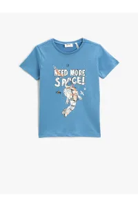 Koton Astronaut Printed Short Sleeve T-Shirt Crew Neck
