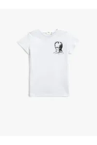 Koton Atatürk Printed T-Shirt Short Sleeved Crew Neck Cotton #5912193