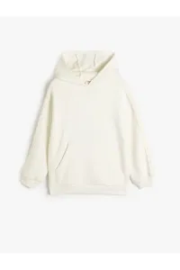 Koton Basic Hooded Sweatshirt Long Sleeved Kangaroo Pocket with Shark