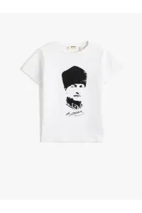Koton Boys' Ataturk Print T-Shirt Short Sleeved Crew Neck Cotton #5996157