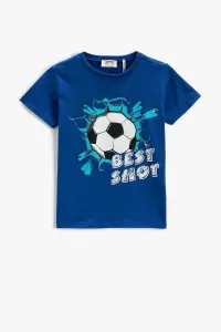 Koton Boys' Crew Neck Football Printed Kids Short Sleeve T-Shirt 3skb10069tk