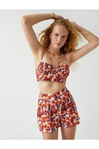 Koton Floral Crop Top with Straps #7452927