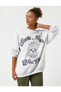 Koton College Sweatshirt Crew Neck Relaxed Fit Long Sleeved