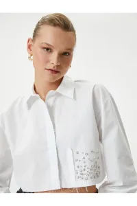 Koton Crop Stone Shirt Long Sleeve Cotton - Handmade Collection