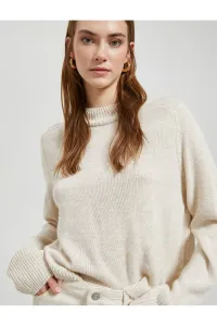 Koton Crop Knitwear Sweater High Neck Long Sleeve Cashmere Textured #7829543