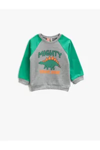 Koton Dinosaur Print Sweatshirt Crew Neck