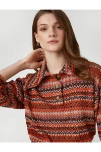 Koton Ethnic Patterned Polo Neck Sweater #7935697