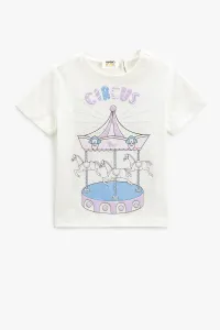 Koton Carousel Printed T-Shirt Short Sleeve Round Neck Cotton