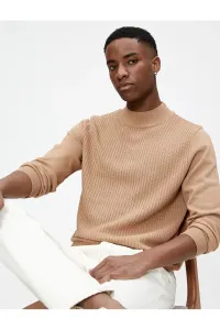 Koton Half Turtleneck Sweater Knitwear Textured Slim Fit Long Sleeve