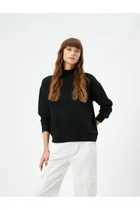 Koton High Neck Sweatshirt Textured Long Sleeve