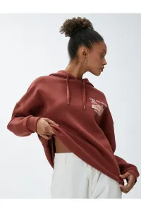 Koton Hooded Sweatshirt Oversize Printed Back Long Sleeve #8390719
