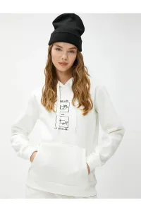 Koton Hoodie Sweatshirt With Embroidered Kangaroo Pocket Long Sleeve