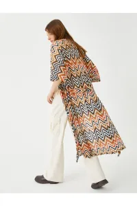Koton Zigzag vzorované dlhé kimono s opaskom #7273640